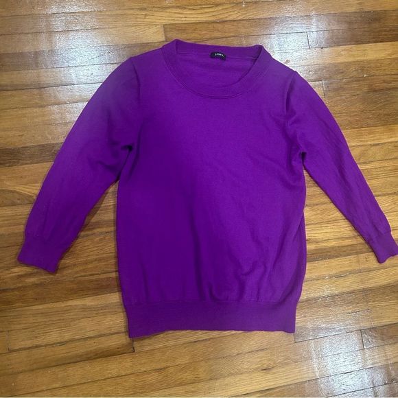 J. Crew Sweaters Jcrew Factory Charley Crew Neck Womens Jewel Purple Pullover Sweater Poshmark